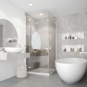 Wet Wall Panels Grey Marble - GLOSS 2.4M