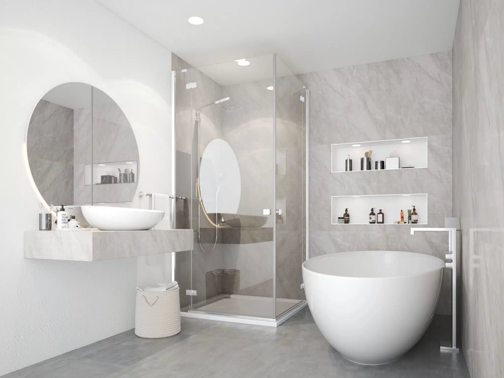 Wet Wall Panels Grey Marble - GLOSS 2.4M